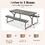 Costway 13472895 6 Feet Outdoor Picnic Table Bench Set for 6-8 People-Gray