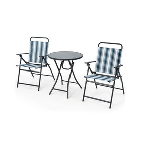 Costway 62143758 3 Pieces Outdoor Folding Chair Set Portable Folding Chair Set