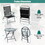 Costway 42956178 3 Pieces Patio Folding Chair Set Outdoor Metal Conversation Set