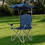 Costway 89062375 Portable Folding Beach Canopy Chair with Cup Holders-Blue