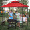 Costway 29514067 8 x 5 Feet Outdoor Barbecue Grill Gazebo Canopy Tent BBQ Shelter-Wine