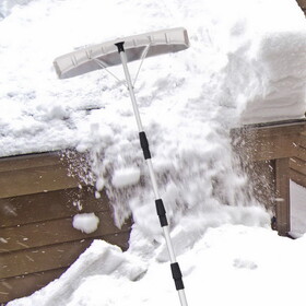 Costway 41783560 21 Feet Aluminum Large Poly Blade Telescoping Snow Roof Rake