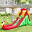 Costway 79263145 Inflatable Water Slide Bounce House with Climbing Wall and Jumper with 380W Blower