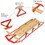 Costway 72309481 54 Inch Kids Wooden Snow Sled with Metal Runners and Steering Bar