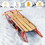 Costway 72309481 54 Inch Kids Wooden Snow Sled with Metal Runners and Steering Bar
