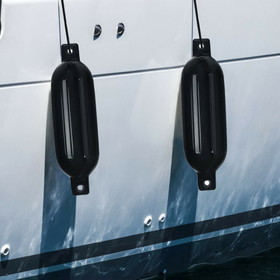 Costway 39180546 27" Boat Fenders Hand Inflatable Marine Bumper-Black
