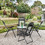Costway 27846931 4 Pieces Patio Garden Adjustable Reclining Folding Chairs with Headrest-Gray