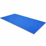 Costway 13865924 12 x 6 Feet 3 Layer Floating Water Pad-Blue
