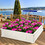 Costway 65810974 48 Inch Raised Garden Bed Planter for Flower Vegetables Patio-White