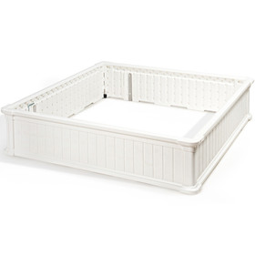 Costway 65810974 48 Inch Raised Garden Bed Planter for Flower Vegetables Patio-White