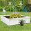 Costway 65810974 48 Inch Raised Garden Bed Planter for Flower Vegetables Patio-White