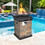 Costway 40521687 40000BTU Outdoor Propane Burning Fire Bowl Column Realistic Look Firepit Heater-Brown