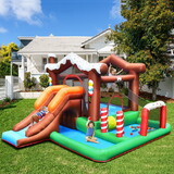 Costway 93674125 Kids Inflatable Bounce House Jumping Castle Slide Climber Bouncer with 550W Blower