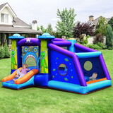 Costway 64382175 Castle Jumping Bouncer with Water Slide and 550W Blower