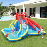 Costway 41295768 Inflatable Water Slide Bounce House with Water Cannon with 750W Blower