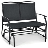 Costway 13945780 Iron Patio Rocking Chair for Outdoor Backyard and Lawn-Black