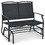 Costway 13945780 Iron Patio Rocking Chair for Outdoor Backyard and Lawn-Black