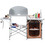 Costway 29051763 Foldable Outdoor BBQ Portable Grilling Table With Windscreen Bag