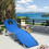 Costway 75982364 Folding Chaise Lounge Chair Bed Adjustable Outdoor Patio Beach-Blue