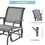 Costway 68501493 Outdoor Single Swing Glider Rocking Chair with Armrest-Gray