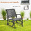 Costway 68501493 Outdoor Single Swing Glider Rocking Chair with Armrest-Gray