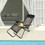 Costway 54182736 Folding Rattan Zero Gravity Lounge Chair with Removable Head Pillow-Gray
