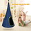 Costway 16308257 40 Inch Kids Nest Swing Chair Hanging Hammock Seat for Indoor Outdoor-Blue