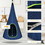 Costway 16308257 40 Inch Kids Nest Swing Chair Hanging Hammock Seat for Indoor Outdoor-Blue