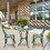 Costway 94680312 Outdoor Cast Aluminum Patio Furniture Set with Rose Design