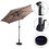 Costway 02341958 9FT Patio Solar Umbrella LED Patio Market Steel Tilt W/ Crank Outdoor New-Tan