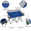Costway 80761942 Folding Camping Chair with Bags and Padded Backrest-Blue