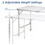 Costway 98250467 Height Adjustable Folding Camping  Table-Blue