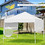 Costway 93618245 17 Feet x 10 Feet Foldable Pop Up Canopy with Adjustable Instant Sun Shelter-White