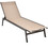Costway 12350687 Outdoor Reclining Chaise Lounge Chair with 6-Position Adjustable Back-Brown