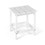 Costway 54687203 15 Inch Patio Square Wooden Slat End Side Coffee Table for Garden-White