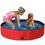 Costway 63059712 63" Foldable Portable Leakproof Kiddie Bathing Tub-Red