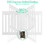 Costway 10982546 24 Inch Folding Wooden Freestanding Dog Gate with 360&#176; Flexible Hinge for Pet-White