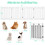 Costway 31425907 24 Inch Folding Wooden Freestanding Pet Gate Dog Gate with 360&#176; Hinge -White