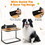 Costway 94318762 Dog Bowl Stand with 2 Stainless Steel Food Water Bowls