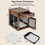 Costway 47326581 2-In-1 Dog House with Drawer and Wired Wireless Charging-Rustic Brown