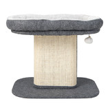 Costway 17652983 Modern Cat Tree Tower with Large Plush Perch and Sisal Scratching Plate-Beige