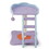 Costway 53149627 19 Inch Mohair Plush Cat Tree with Ladder and Jingling Ball-Purple