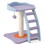Costway 53149627 19 Inch Mohair Plush Cat Tree with Ladder and Jingling Ball-Purple