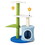 Costway 43628591 34.5 Inch 4-Tier Cute Cat Tree with Jingling Balls and Condo-Blue