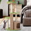 Costway 48761529 5-Tier Modern Cat Tree Tower for Indoor Cats with Sisal Scratching Posts-Green