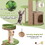 Costway 48761529 5-Tier Modern Cat Tree Tower for Indoor Cats with Sisal Scratching Posts-Green