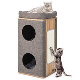 Costway 63529187 3-Story Cat House with Scratching Board for Indoor Cats