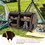Costway 31287465 Double Compartment Pet Carrier with 2 Removable Hammocks-Brown
