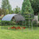 Costway 98147320 6.2 Feet/12.5 Feet/19 FeetLarge Metal Chicken Coop Outdoor Galvanized Dome Cage with Cover-M