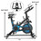 Costway 16520983 Indoor Silent Belt Drive Adjustable Resistance Cycling Stationary Bike-Blue
